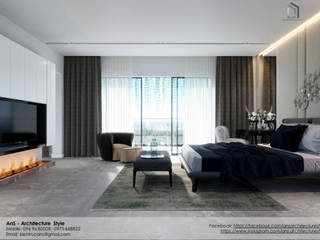 Dự án Biệt thự cao cấp, AnS - Architecture Style AnS - Architecture Style Dormitorios modernos