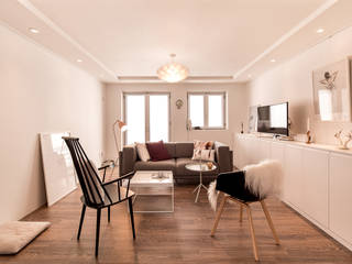 북유럽감성의 따뜻한 공간, 일산건영빌라, 봄디자인 봄디자인 Living room