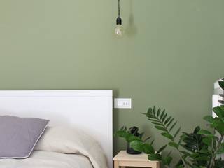 BILOCALE LOW COST, HIGHT COLOR, giorgio davide manzoni giorgio davide manzoni Phòng ngủ phong cách Bắc Âu Green