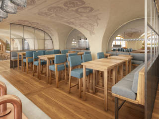 Brauereigaststätte, renderslot renderslot Commercial spaces Wood Wood effect