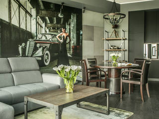 LOFTOWE MIESZKANIE 2-POKOJOWE, VIVINO VIVINO Industrial style dining room