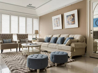 《用光譜寫的美式鄉村風》, 辰林設計 辰林設計 Country style living room