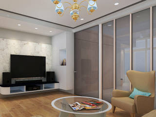 project-6007, YU SPACE DESIGN YU SPACE DESIGN غرفة المعيشة رخام