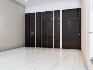 project-6007, YU SPACE DESIGN YU SPACE DESIGN Garage Doors Glass Grey