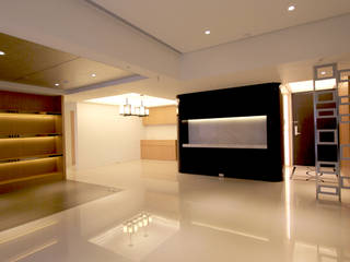 Project-3008, YU SPACE DESIGN YU SPACE DESIGN Modern Living Room Metal Wood effect