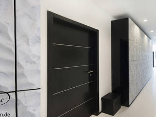 luxury marble cabinets / marble shelf wall / by Luis Design, Luis Design Luis Design Hành lang, sảnh & cầu thang phong cách tối giản Đá hoa