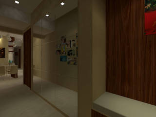 homify Asian style corridor, hallway & stairs