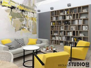 Na żółto, MIKOŁAJSKAstudio MIKOŁAJSKAstudio Modern living room