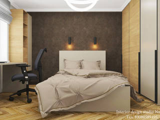 Дизайн интерьера комнаты для подростка, Студия дизайна Натали Студия дизайна Натали Minimalistische Schlafzimmer