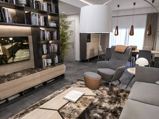 villetta in provincia di bergamo, studiosagitair studiosagitair Modern living room