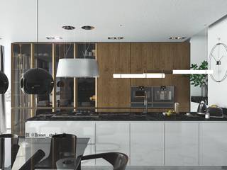 Кухня, Diveev_studio#ZI Diveev_studio#ZI Minimalist kitchen