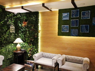 Lounge Decor at DLF 4, Gurugram, Grecor Grecor Walls