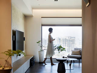 影．隱, 樸十設計有限公司 SIMPURE Design 樸十設計有限公司 SIMPURE Design Modern living room