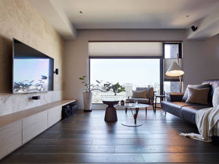 影．隱, 樸十設計有限公司 SIMPURE Design 樸十設計有限公司 SIMPURE Design Salas de estar modernas