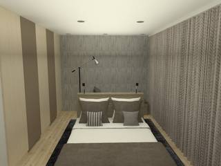 Apartamento em Torres Vedras, Branco Carmim Branco Carmim Modern Yatak Odası