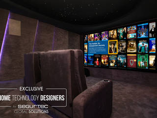 Sala de Cinema 5 lugares, HOME Technology Designers HOME Technology Designers minimalist style media rooms