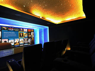 Sala de Cinema 9 Lugares, HOME Technology Designers HOME Technology Designers Ruang Media Modern