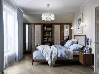 Частный дом в Пушкине, Lumier3Design Lumier3Design Colonial style bedroom Beige