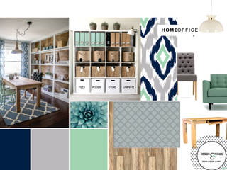 HOME OFFICE, BRYANSTON, Design & Things Design & Things Espacios comerciales Algodón Rojo