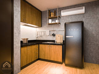 รีโนเวท JW Condo, Diameter Design Diameter Design Eclectic style dining room Concrete Black