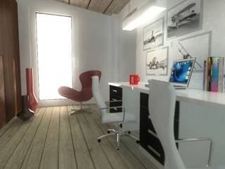 Estudio, Habitaka diseño y decoración Habitaka diseño y decoración Eclectic style study/office Wood Wood effect