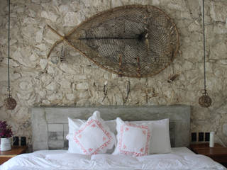 Villa Cherie, CO-TA ARQUITECTURA CO-TA ARQUITECTURA Rustikale Schlafzimmer