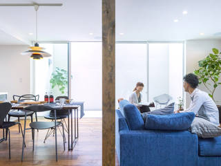 T House , 85inc. 85inc. 现代客厅設計點子、靈感 & 圖片 棉 Blue