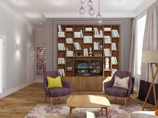 Вдохновение творчеством, Artichok Design Artichok Design Scandinavian style living room Purple/Violet