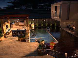 Create Your Garden Design or Backyard 3D, Malek Almsri Malek Almsri Modern pool