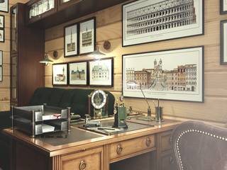 Кабинет, Diveev_studio#ZI Diveev_studio#ZI Classic style study/office