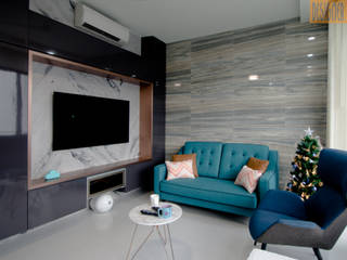 Barley Ridge Penthouse Project, Designer House Designer House Phòng khách Đá vôi Grey