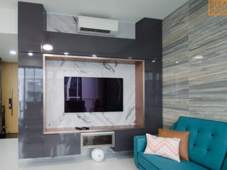 Barley Ridge Penthouse Project, Designer House Designer House Modern living room Copper/Bronze/Brass Grey