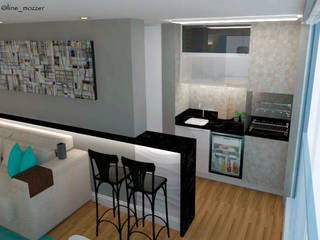 Projeto interiores para apartamento de 105 m² em estilo minimalista clean, Aline Mozzer Arquitetura Aline Mozzer Arquitetura