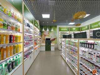Сеть фирменных магазинов "Эльфа", Artichok Design Artichok Design Commercial spaces Green