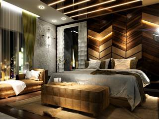 5BHK Villa, Undri, Design Evolution Lab Design Evolution Lab Modern style bedroom Solid Wood Brown