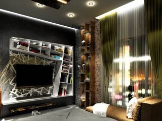 5BHK Villa, Undri, Design Evolution Lab Design Evolution Lab Moderne slaapkamers Massief hout Bruin