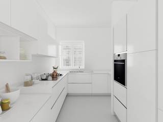 Cucina total white, Erreci Progetti Erreci Progetti مطبخ