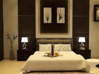 Residence in Gurgaon, Archint Designs Pvt. Ltd. Archint Designs Pvt. Ltd. Minimalist bedroom