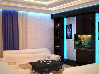 Residence in Gurgaon, Archint Designs Pvt. Ltd. Archint Designs Pvt. Ltd. Media room