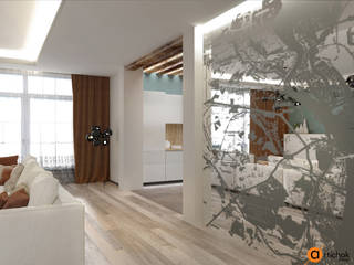 Morning coolness, Artichok Design Artichok Design Scandinavian style living room White