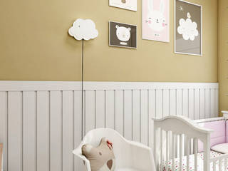 Quarto B, Yasmin Giese Arquitetura e Interiores Yasmin Giese Arquitetura e Interiores Baby room لکڑی پلاسٹک جامع