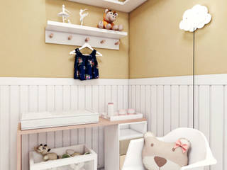 Quarto B, Yasmin Giese Arquitetura e Interiores Yasmin Giese Arquitetura e Interiores Baby room Wood-Plastic Composite