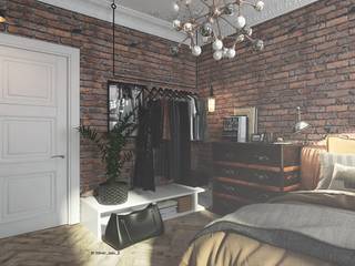 спальня для девушки, Diveev_studio#ZI Diveev_studio#ZI Industrial style bedroom