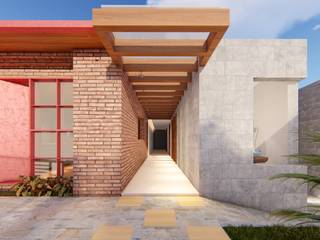 Casa Campinas , Pedro Aguiar Arquitetura + Obra Pedro Aguiar Arquitetura + Obra บ้านและที่อยู่อาศัย อิฐหรือดินเผา