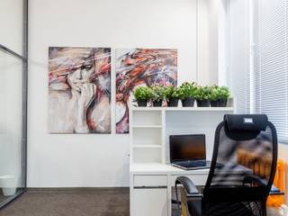 Офис sst, mlynchyk interiors mlynchyk interiors Minimalist study/office