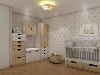 HABITACION NORDICA ESTRELLITAS, KIDSDECOR KIDSDECOR Baby room Wood Wood effect