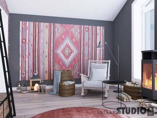 Przytulne BOHO, MIKOŁAJSKAstudio MIKOŁAJSKAstudio Rustikale Wohnzimmer