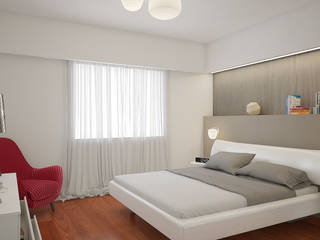 Apartment A, olivia Sciuto olivia Sciuto モダンスタイルの寝室