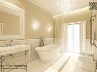 Luxury apartment, valentina bandera STUDIO valentina bandera STUDIO Phòng tắm phong cách hiện đại Đá hoa Beige
