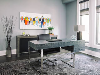 Lakeshore living, Frahm Interiors Frahm Interiors Moderne Arbeitszimmer Grau